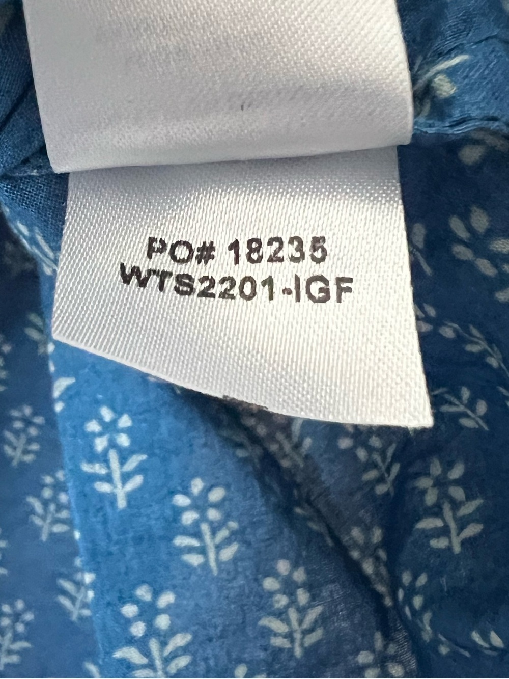 Faherty Lyla Top Organic Cotton Indigo Gobo Floral Print NEW - Picture 15 of 15
